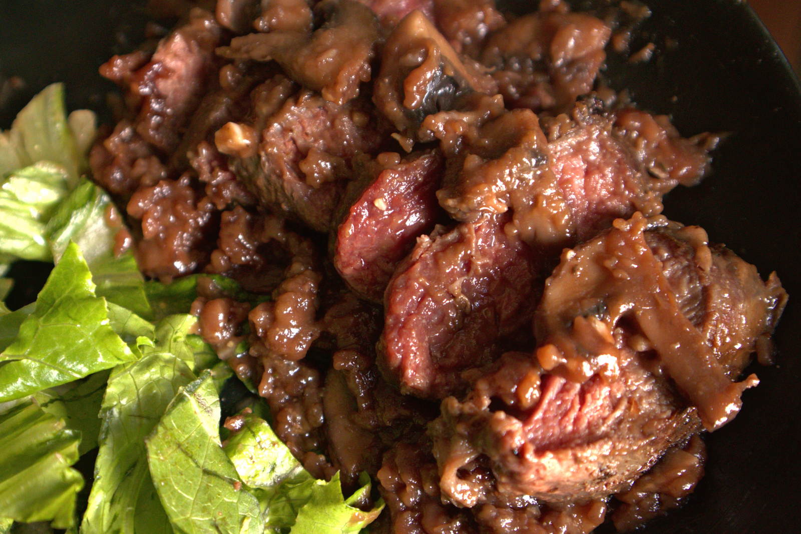 Top Loin with Mushroom Port Sauce
