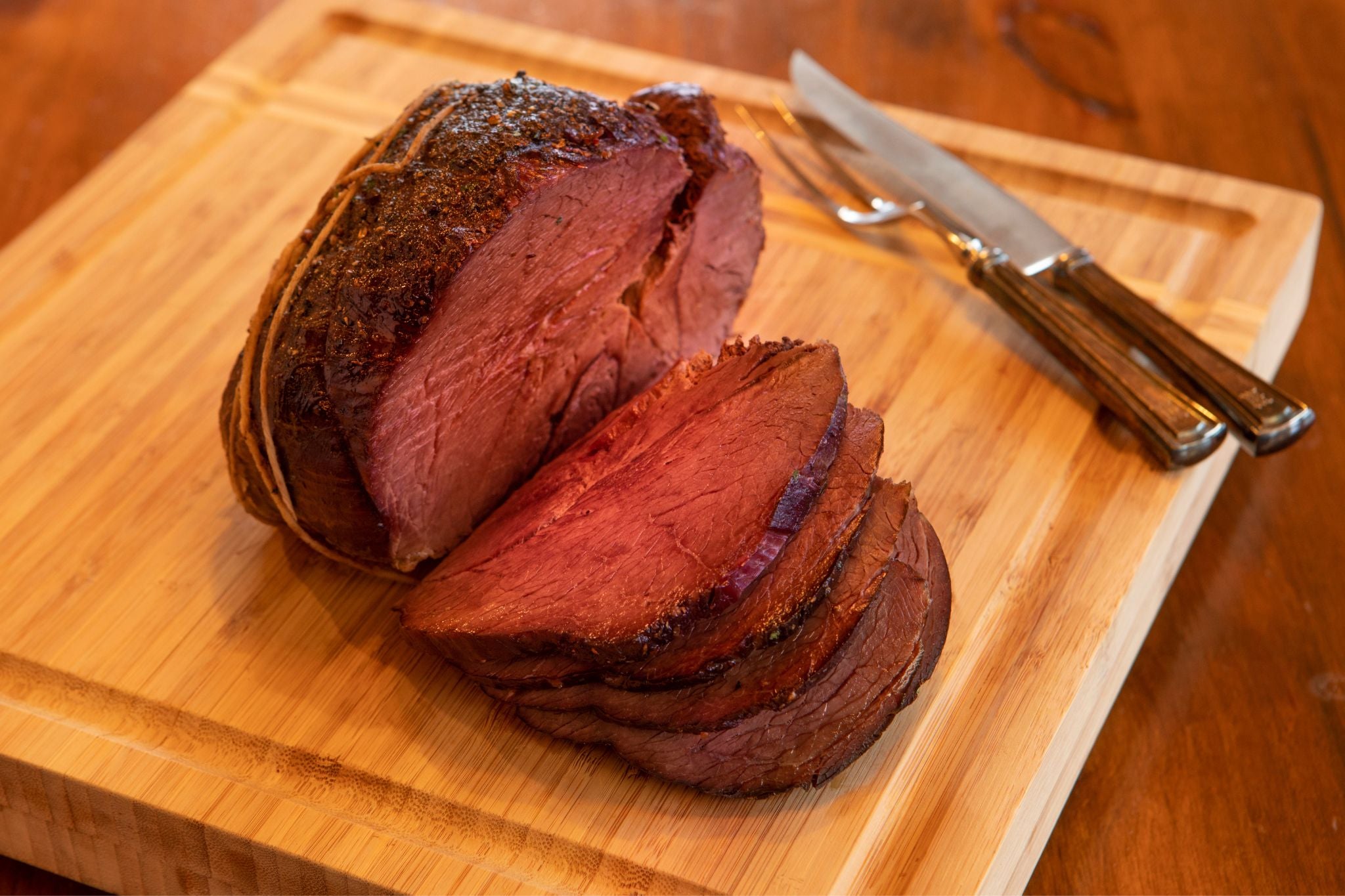 sliced ostrich roast