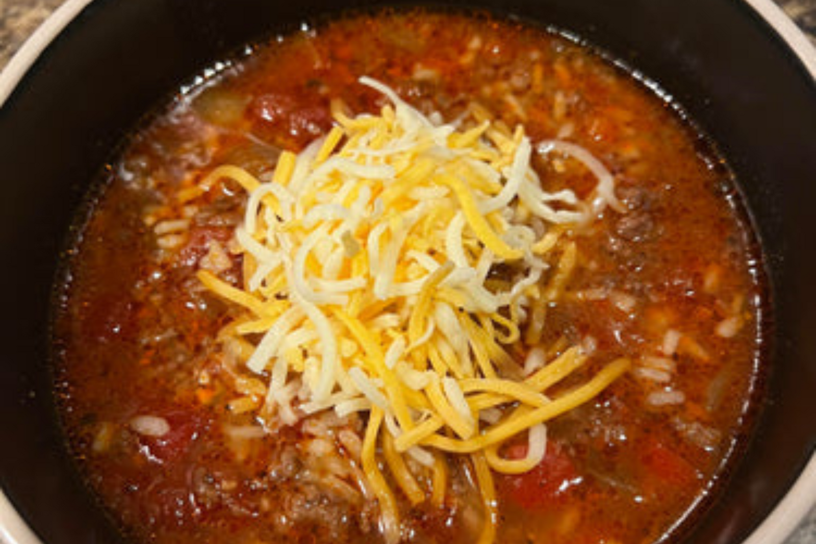 Bell Pepper Soup with Cheese
