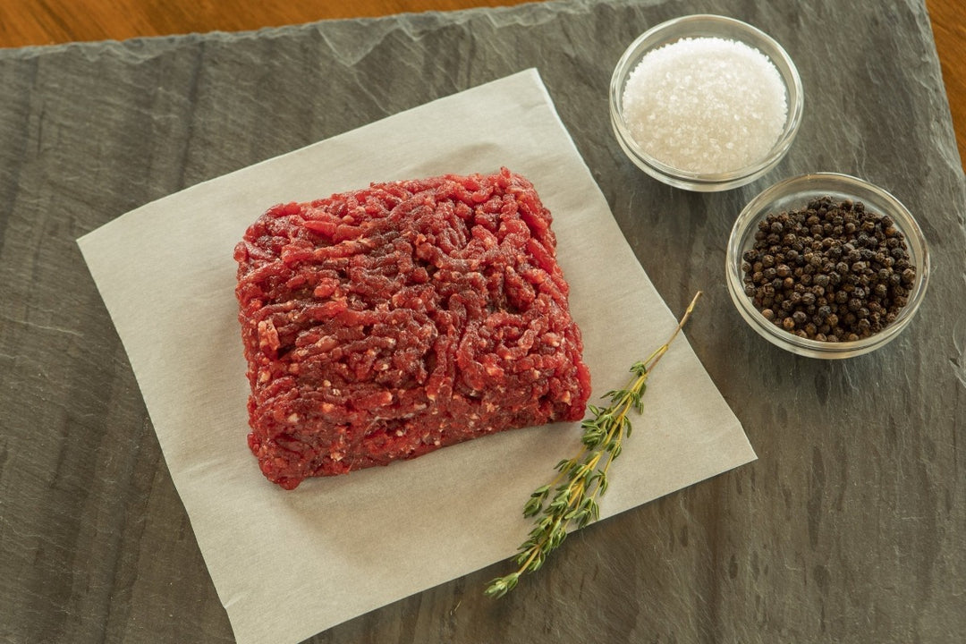 Raw ground ostrich meat