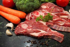 raw lamb shoulder steaks