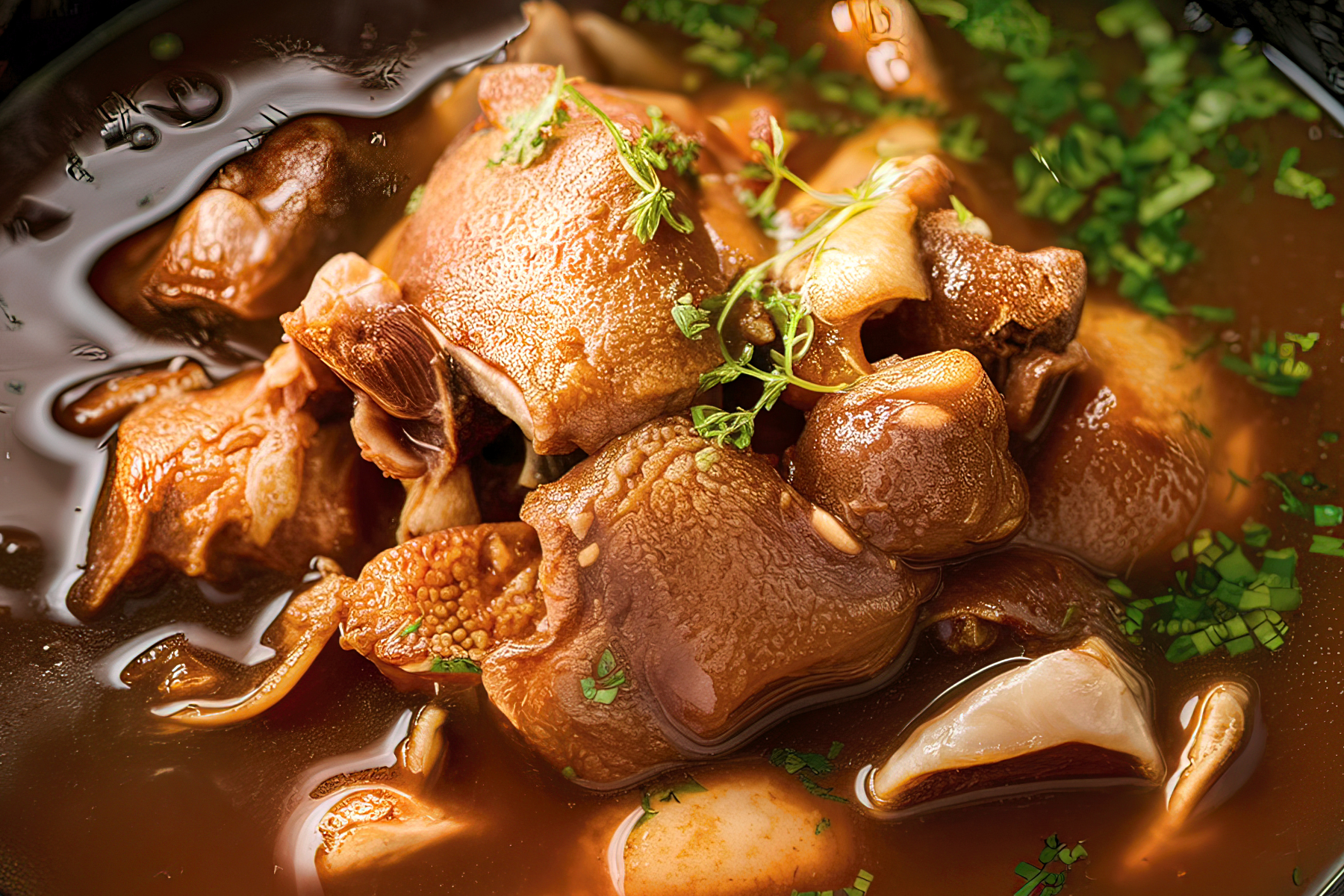 cooked offal soup