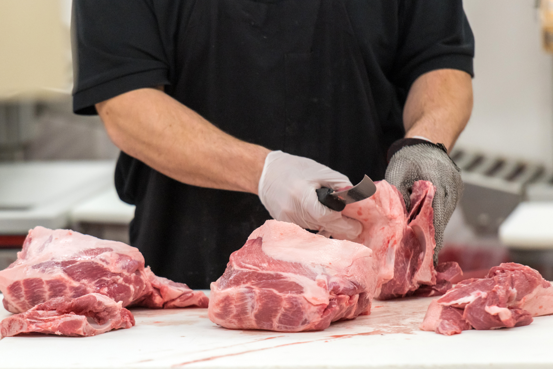 butchering meat