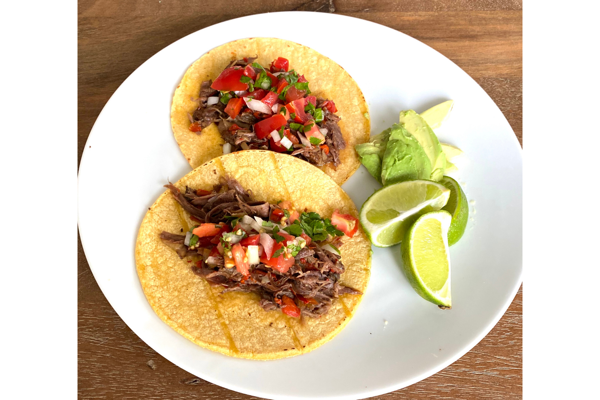 Shredded ostrich neck tacos
