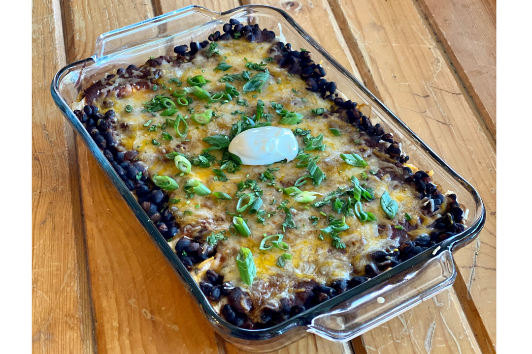 American Ostrich Farms ground ostrich enchiladas
