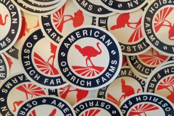 American Ostrich Farms bumper stickers