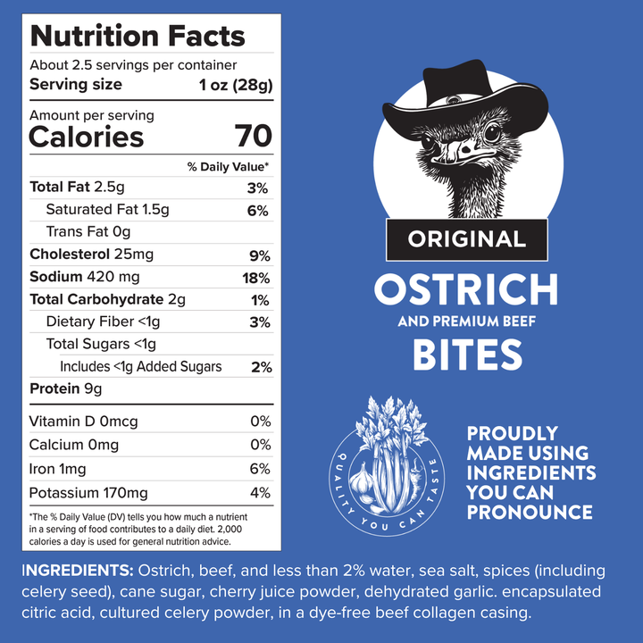 Ostrich & Beef Snack Stick Bites