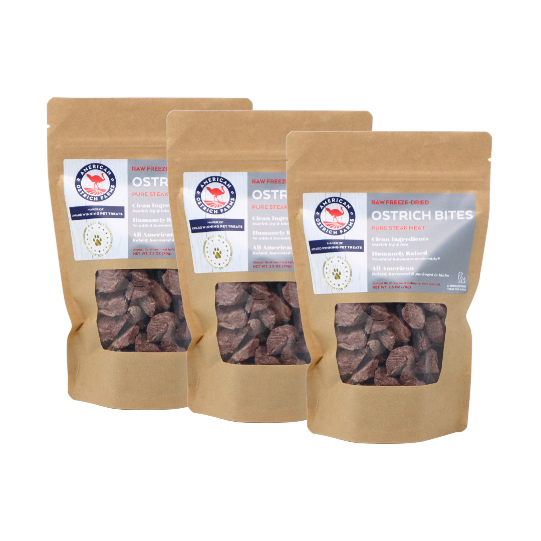 Buy Raw Freeze dried Steak Bites American Ostrich Farms