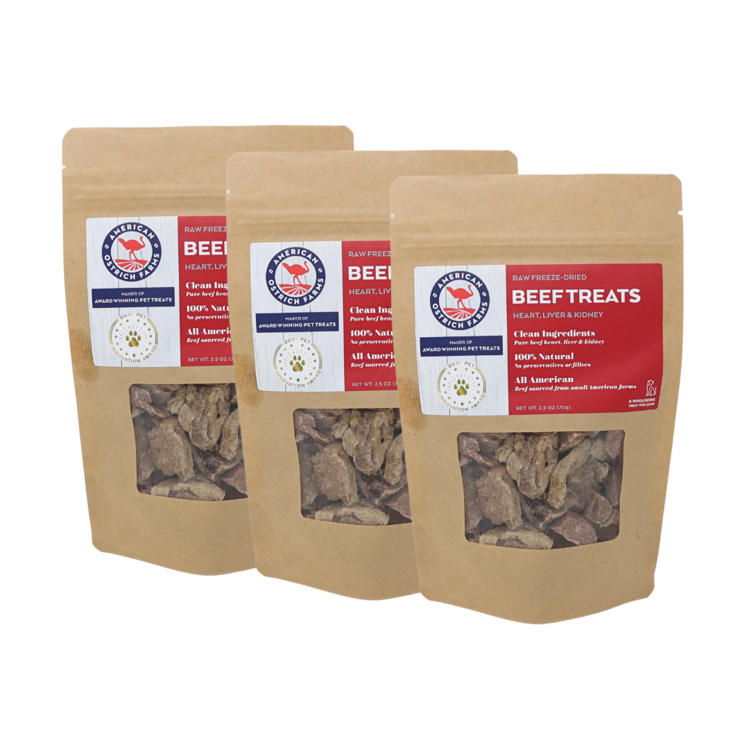 beef pet treats-3 pack