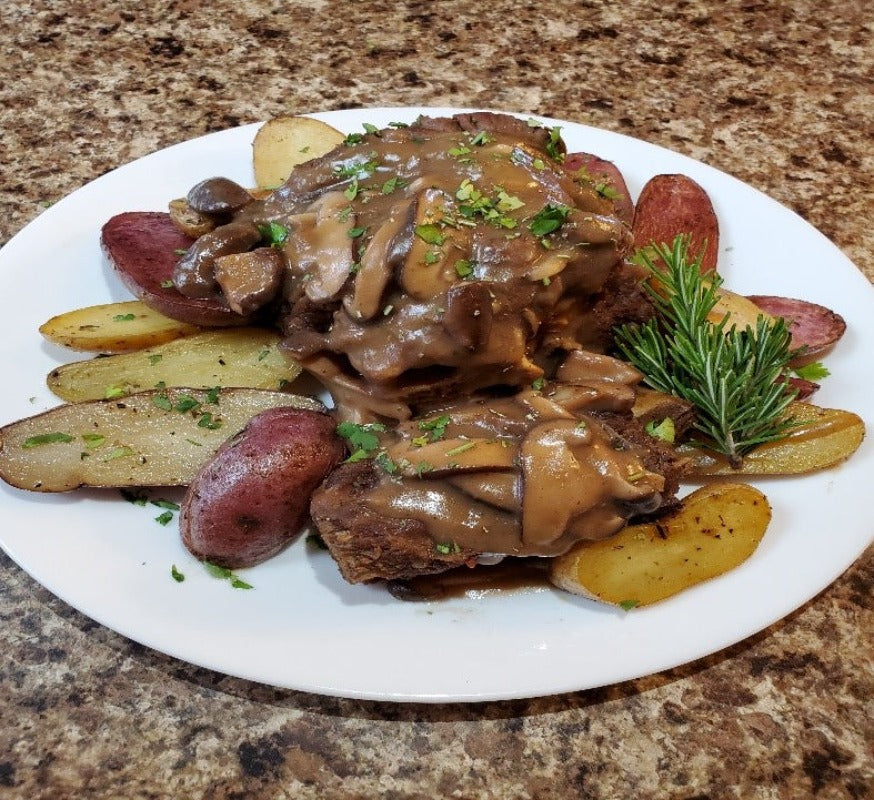 Braised Ostrich Neck with Shitake Mushroom Sauce