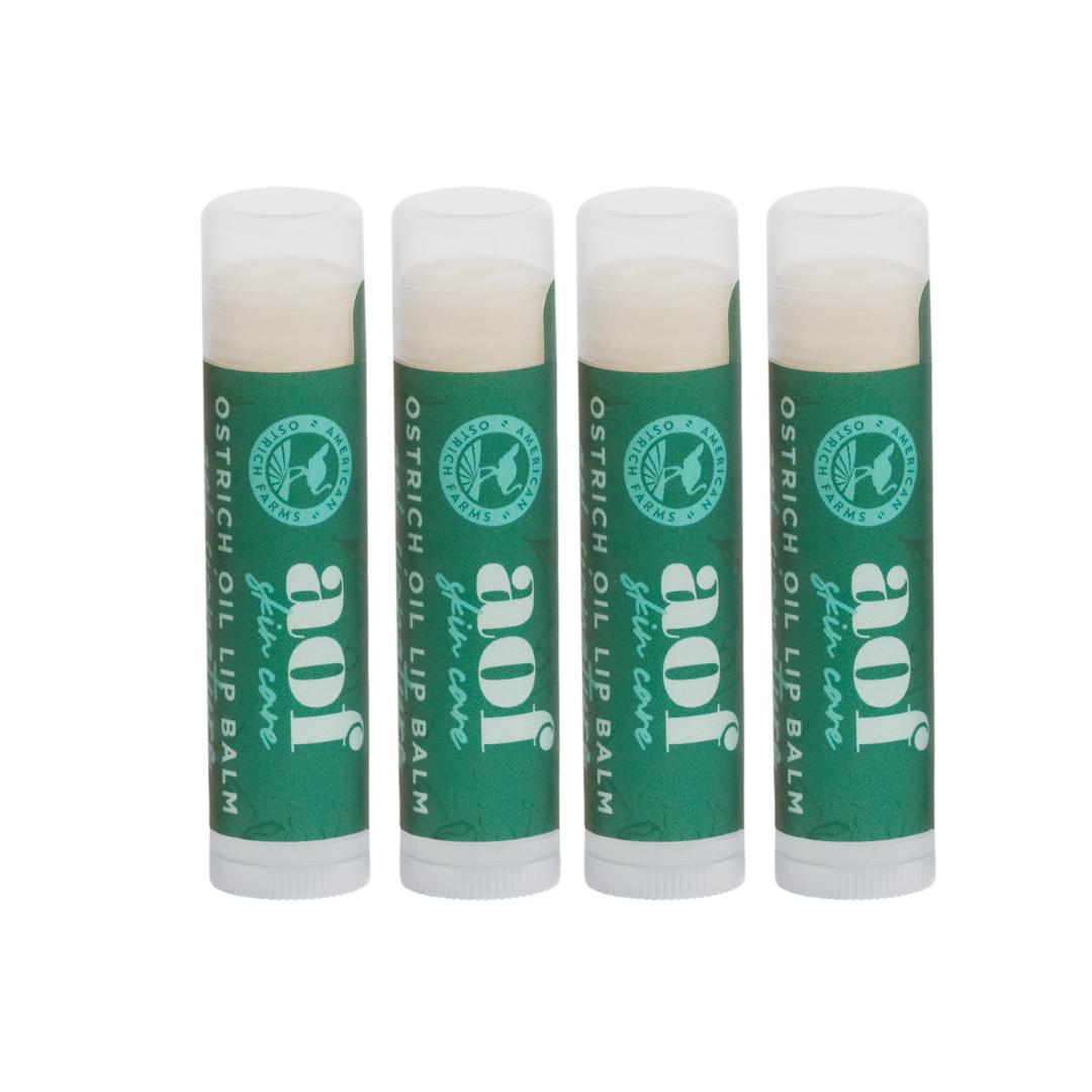 4 signature ostrich oil lip balms