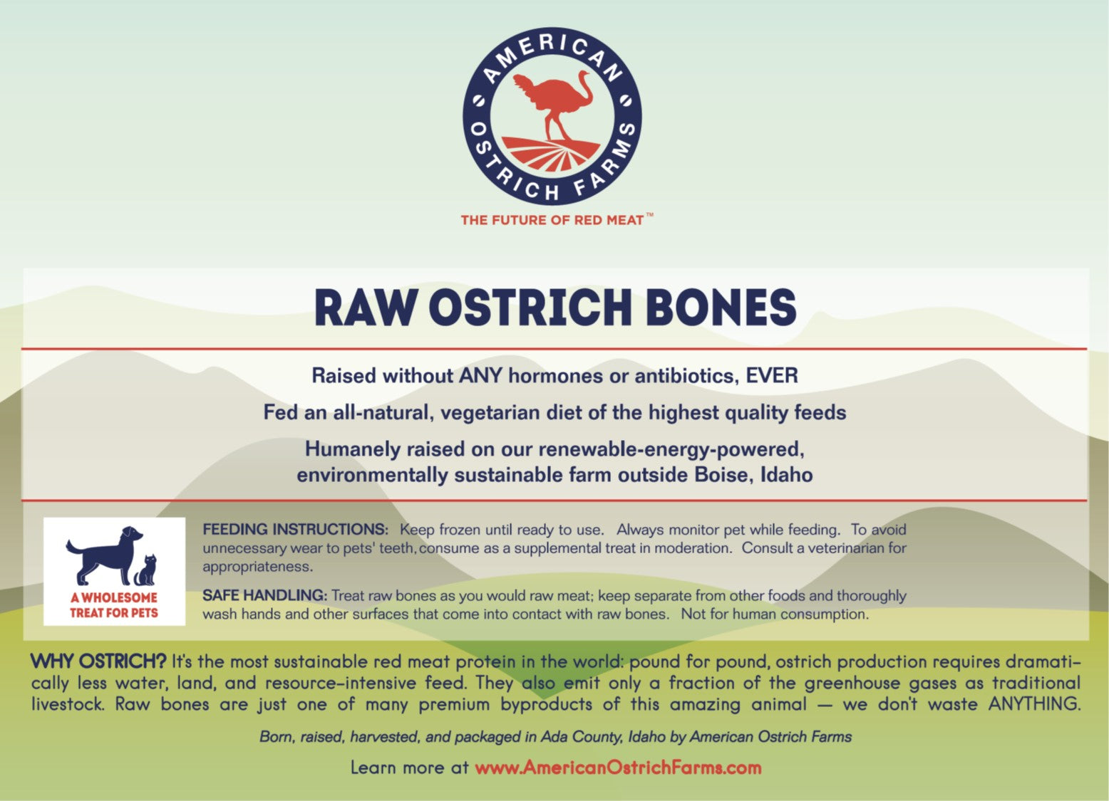 Raw Ostrich Bones for Dogs