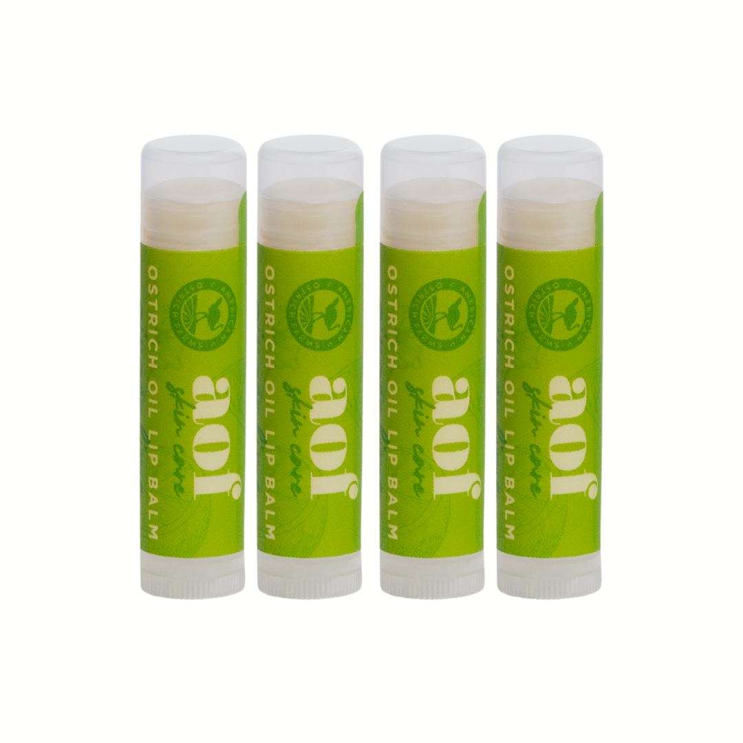 4 ginger lime ostrich oil lip balms