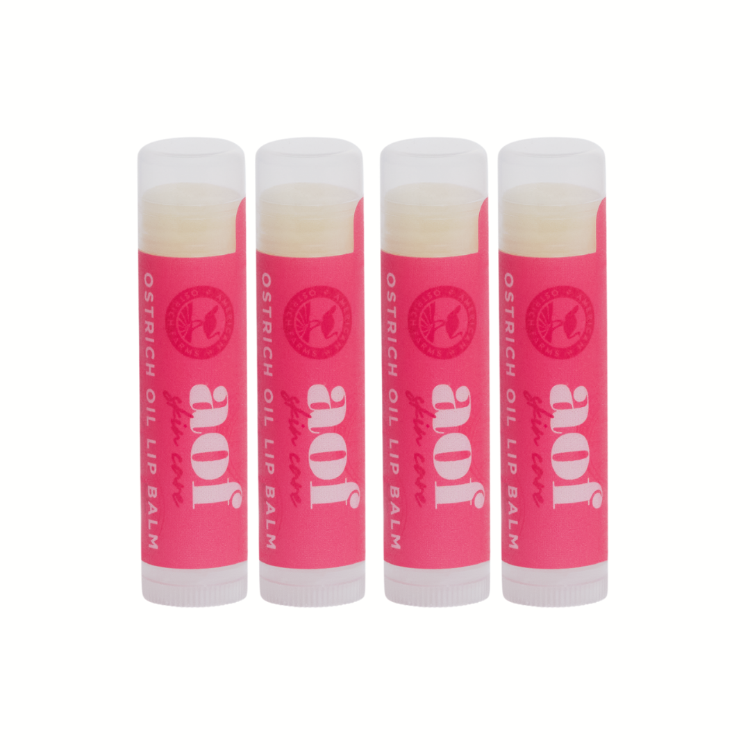 4 grapefruit ostrich oil lip balms