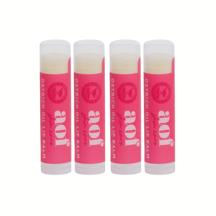 4 grapefruit ostrich oil lip balms