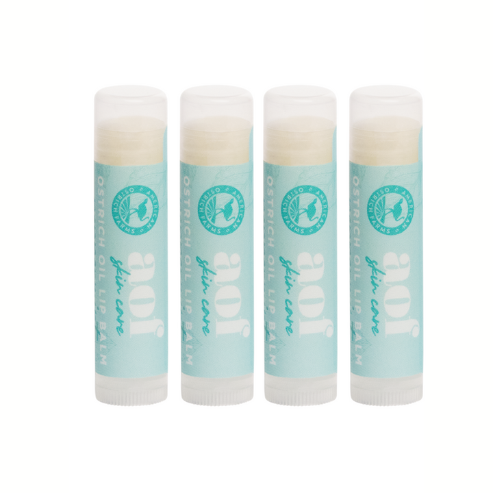 4 peppermint ostrich oil lip balms